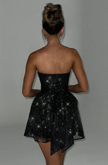 Katrina Minikleid - Schwarz Glitzer