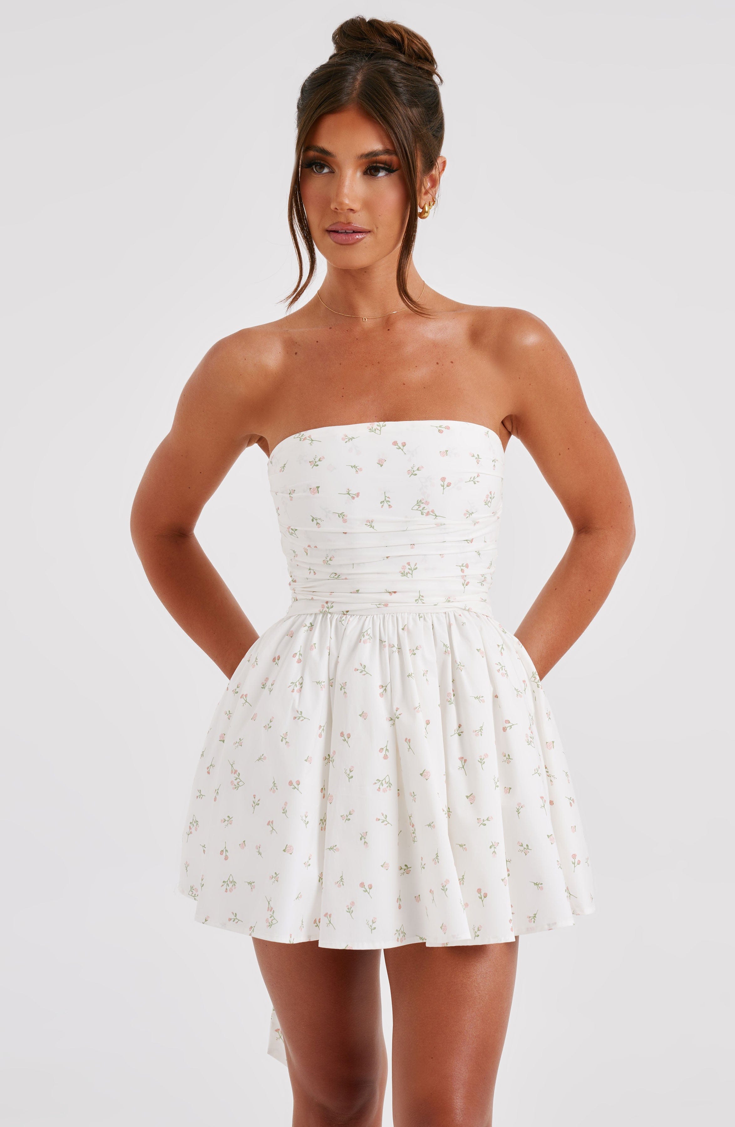 Katrina Minikleid – Rosa Blumendruck