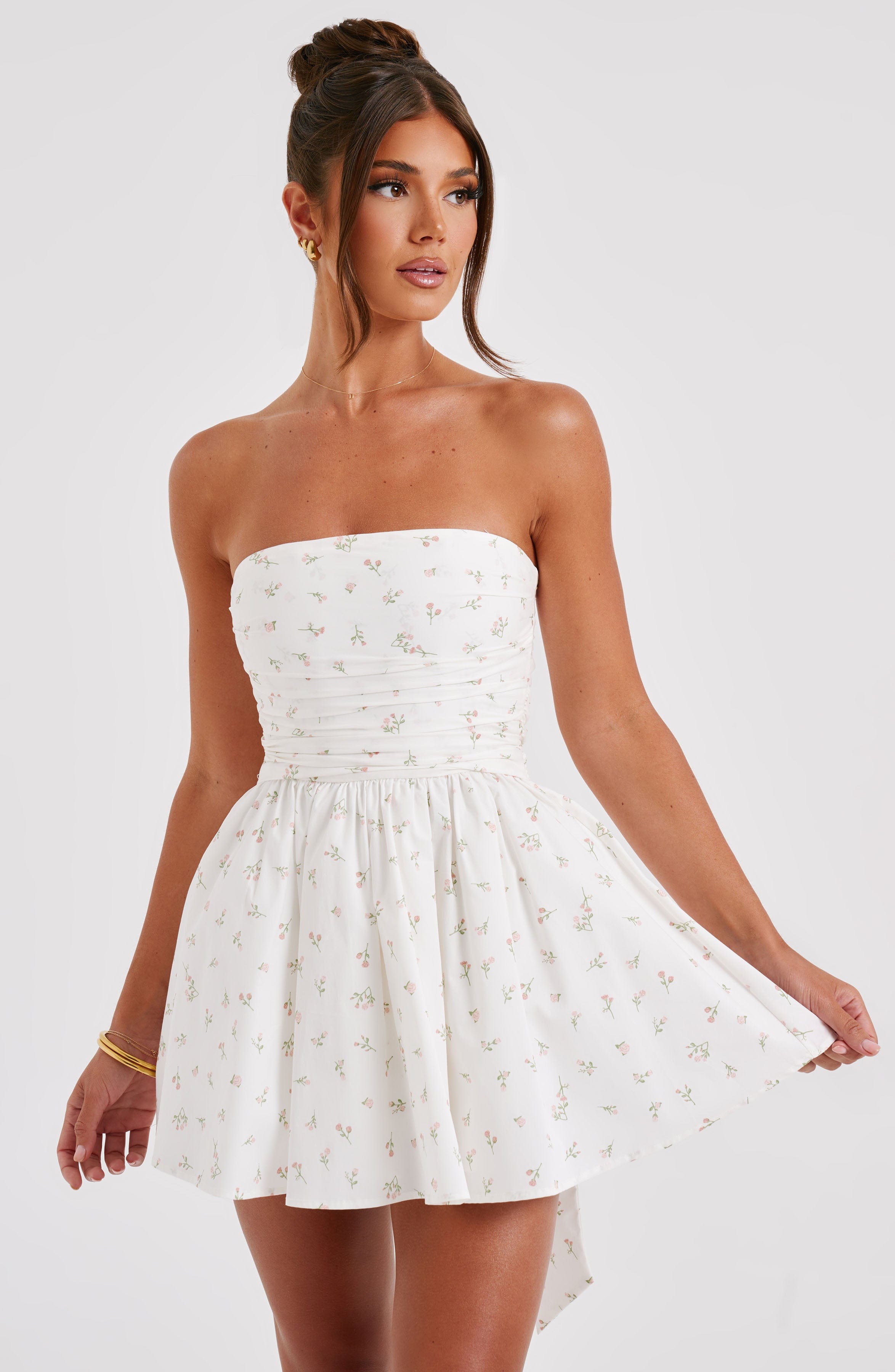 Katrina Minikleid – Rosa Blumendruck
