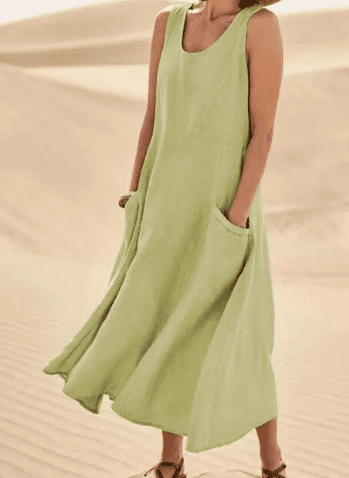 Elegant Dress with Pockets