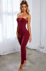 Kylia Jumpsuit - Burgunderrot