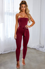 Kylia Jumpsuit - Burgunderrot