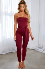 Kylia Jumpsuit - Burgunderrot