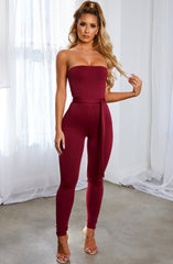 Kylia Jumpsuit - Burgunderrot