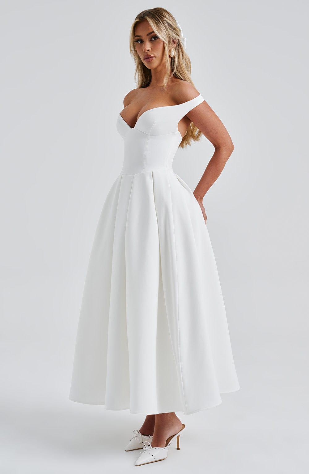 Lanetta Midikleid - Elfenbein