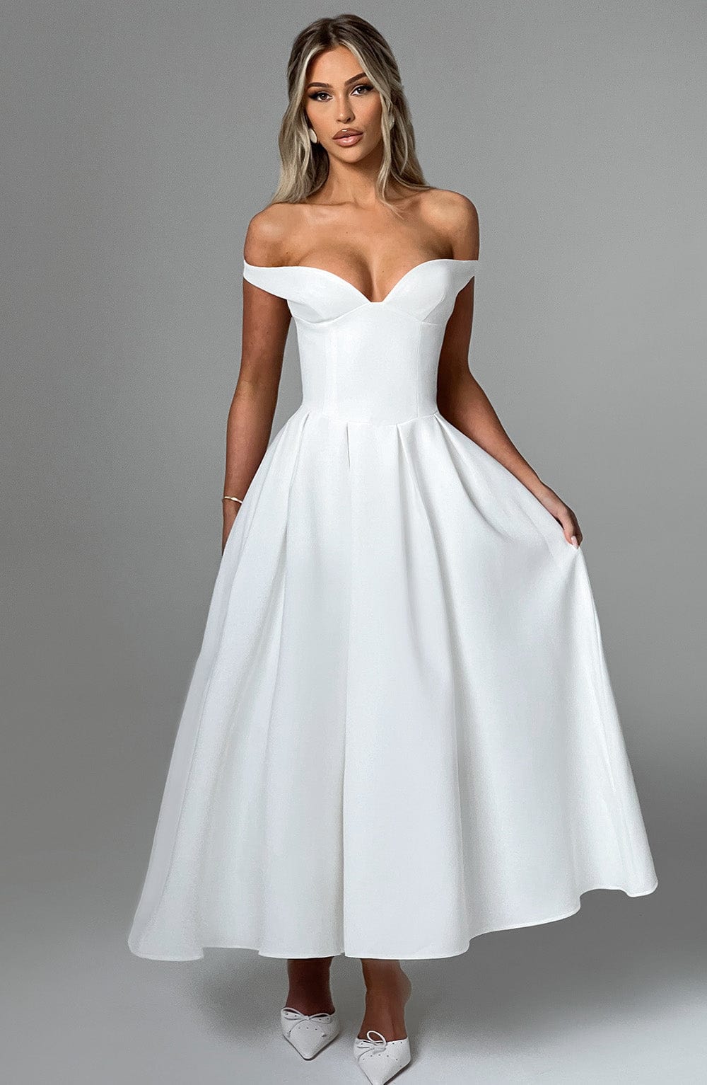 Lanetta Midikleid - Elfenbein