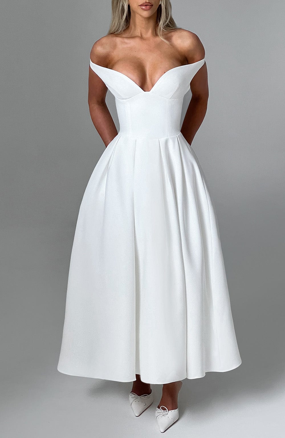 Lanetta Midikleid - Elfenbein