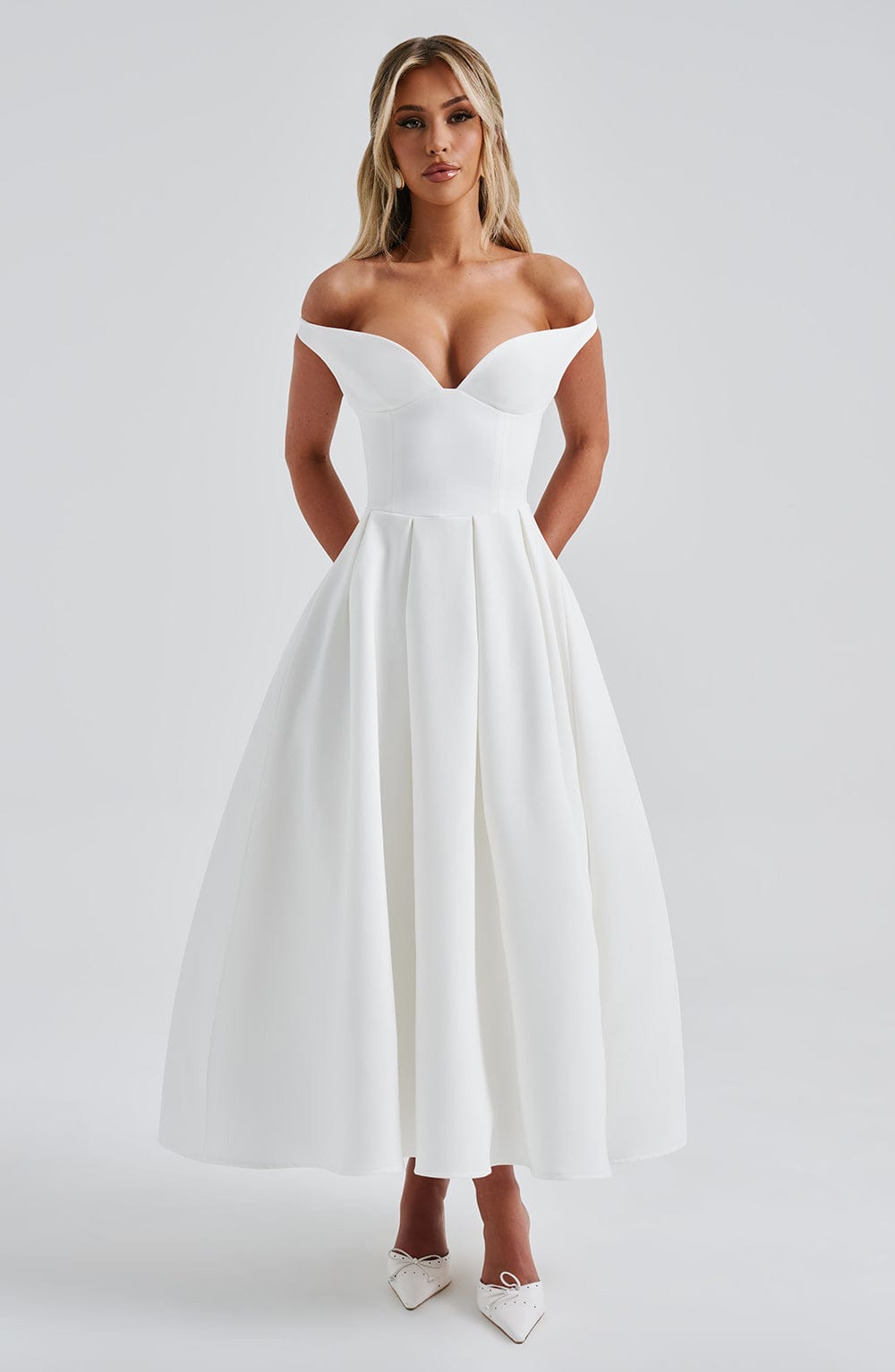 Lanetta Midikleid - Elfenbein