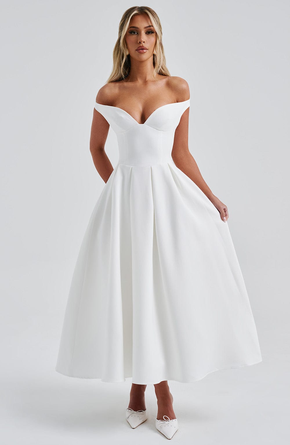 Lanetta Midikleid - Elfenbein