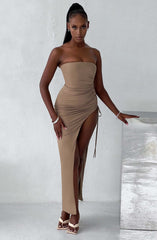 Lavina Maxikleid - Mokka