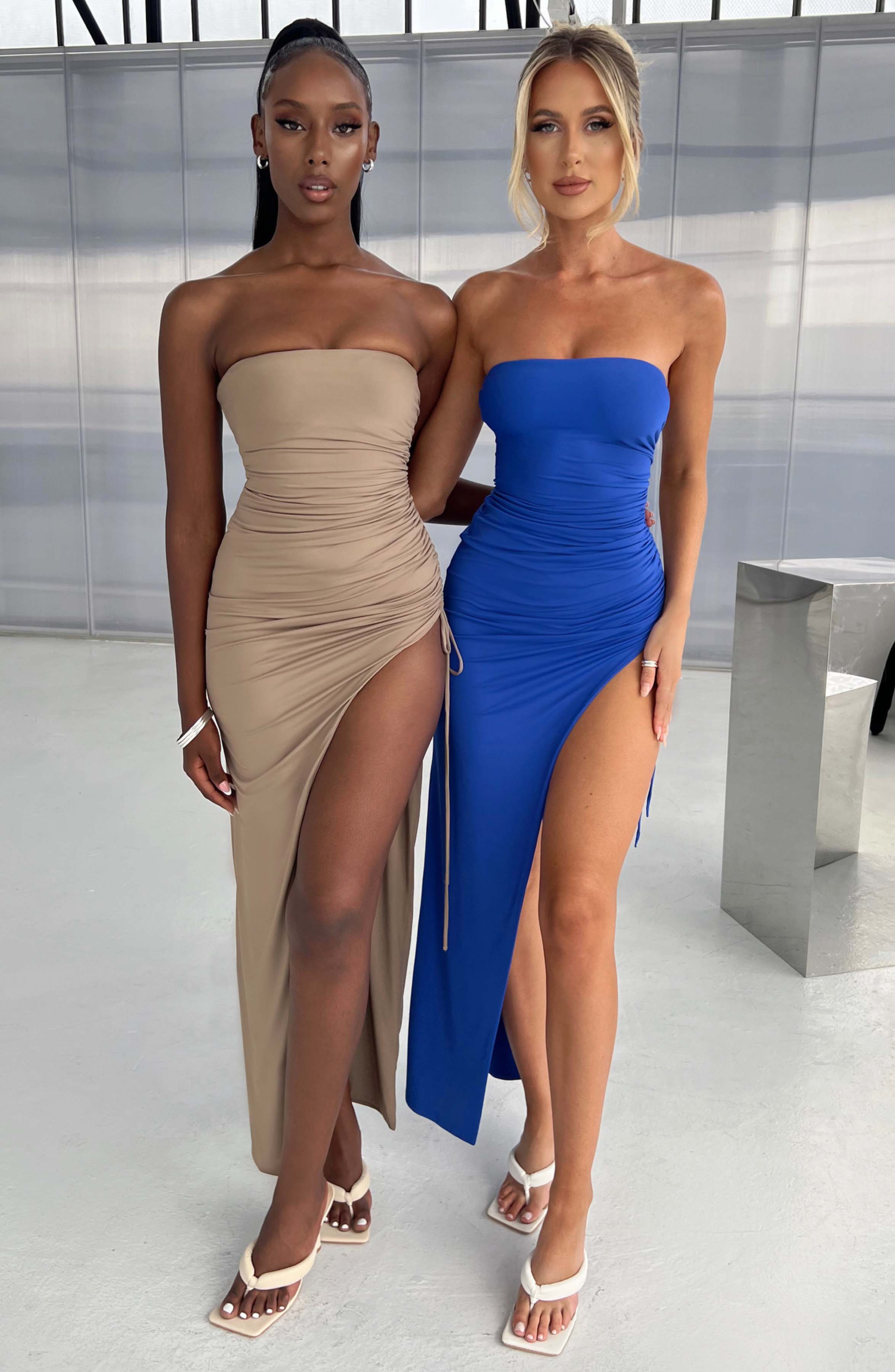 Lavina Maxikleid - Mokka