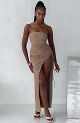 Lavina Maxikleid - Mokka