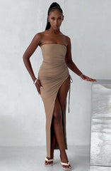 Lavina Maxikleid - Mokka