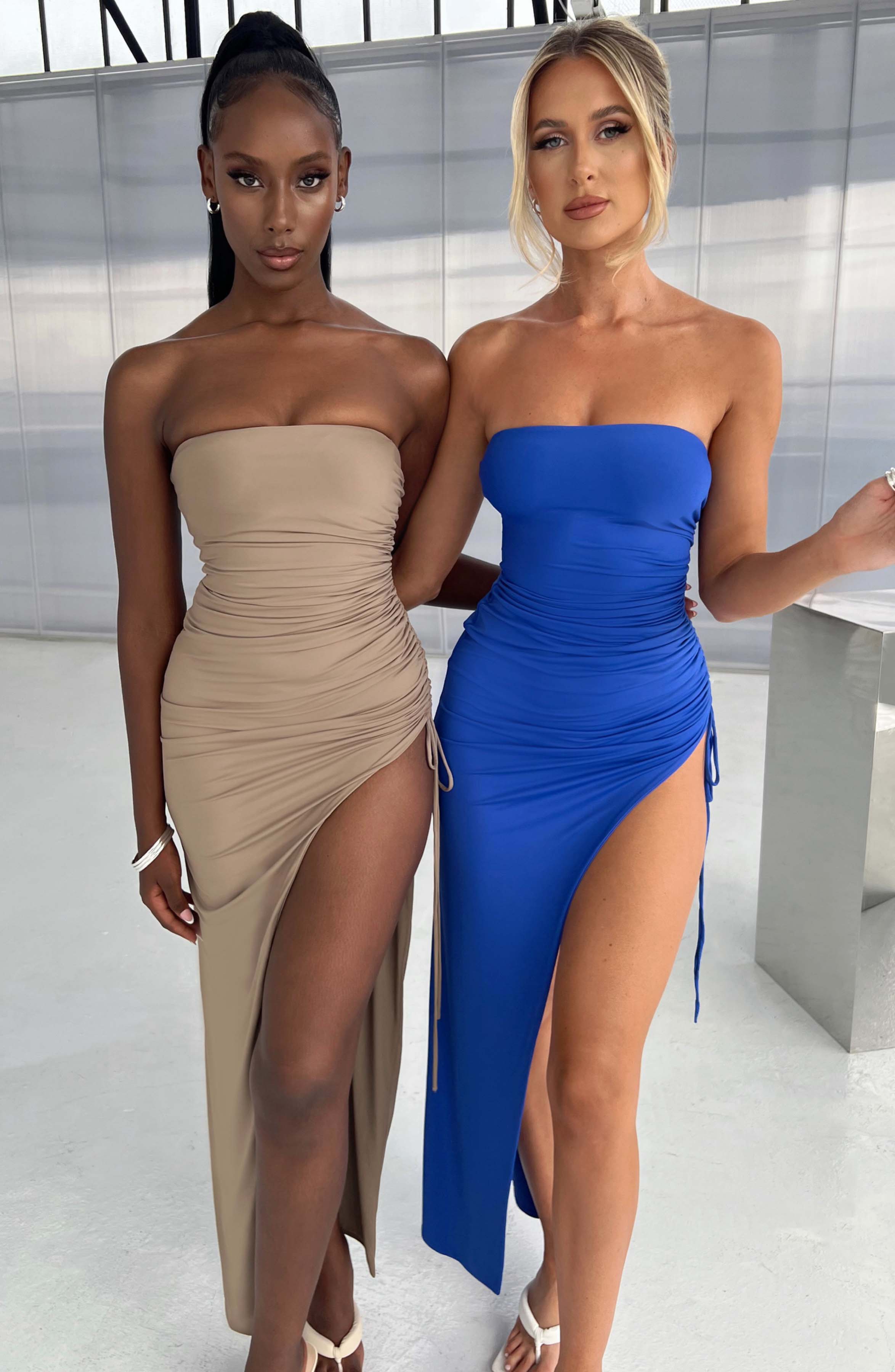 Lavina Maxikleid - Mokka