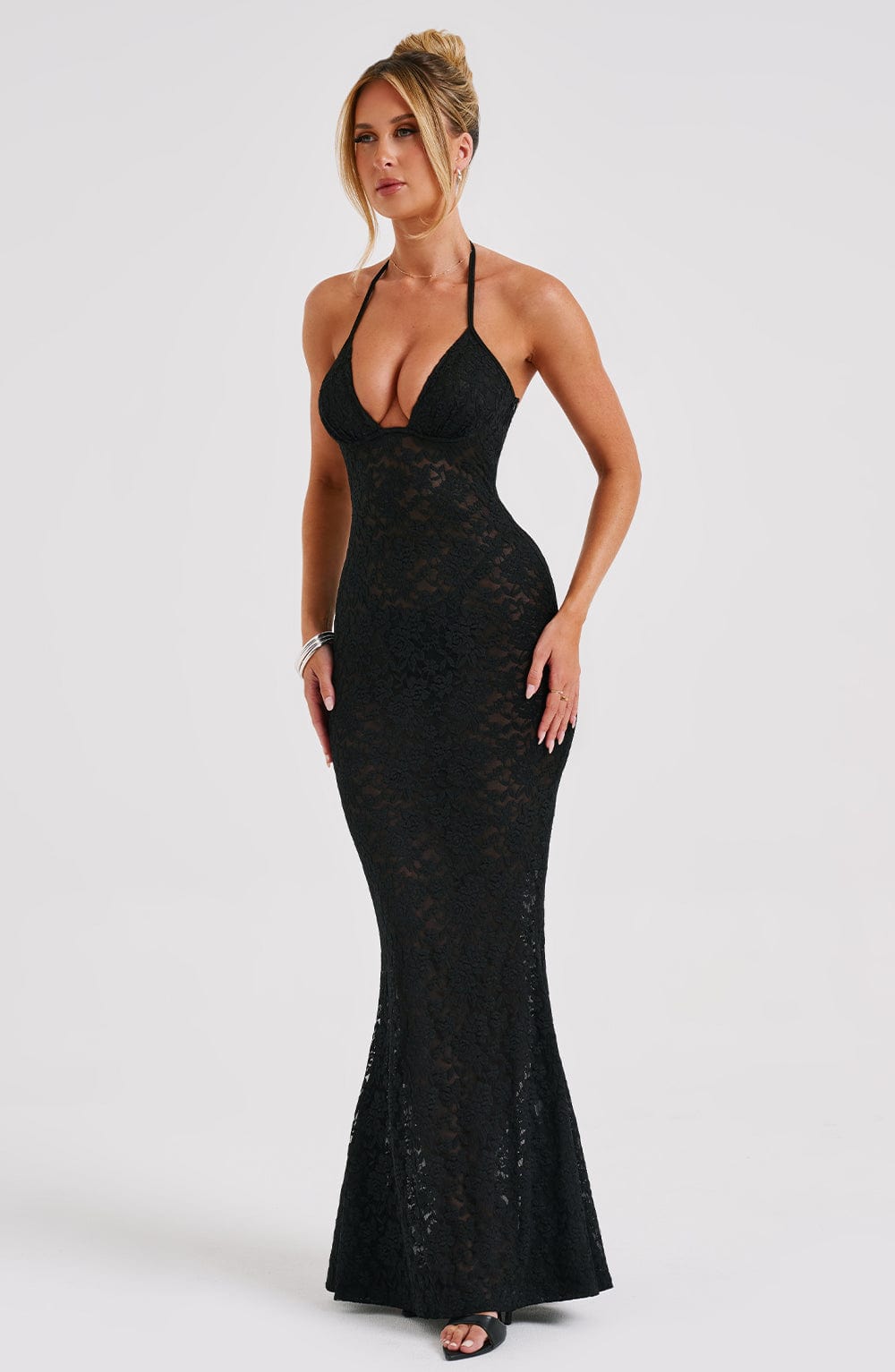 Leilina Maxikleid - Schwarz