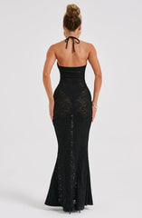 Leilina Maxikleid - Schwarz