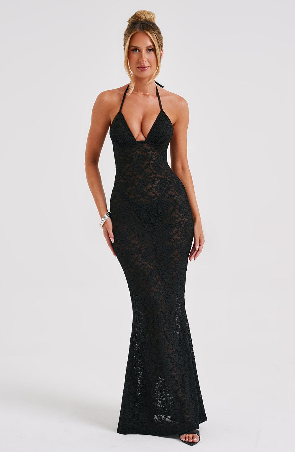 Leilina Maxikleid - Schwarz