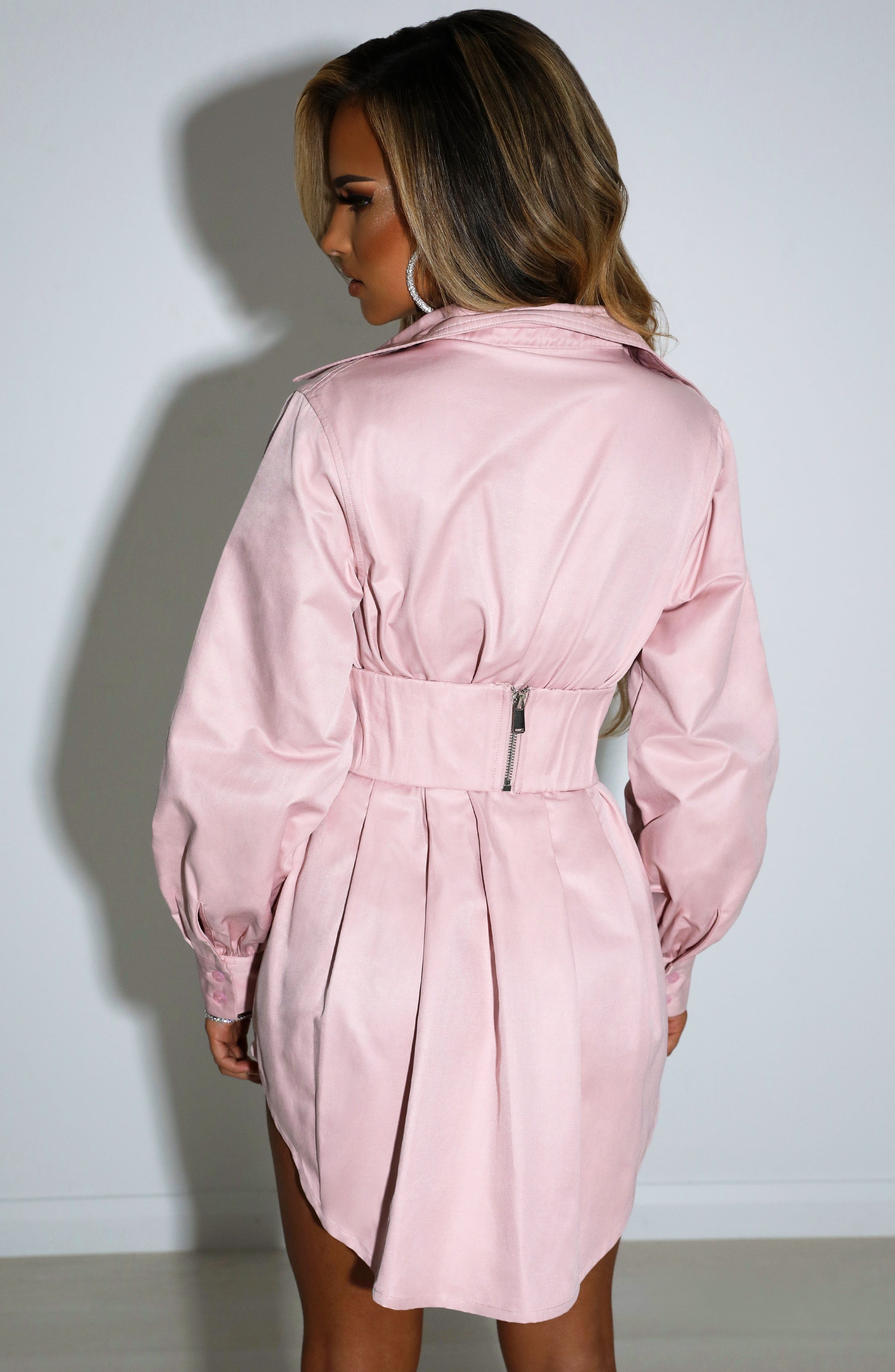 Lenette Hemdblusenkleid - Altrosa