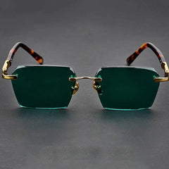 Vintage Rectangular Rimless Glasses