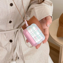 Pastel Bow Plaid AirPods Case