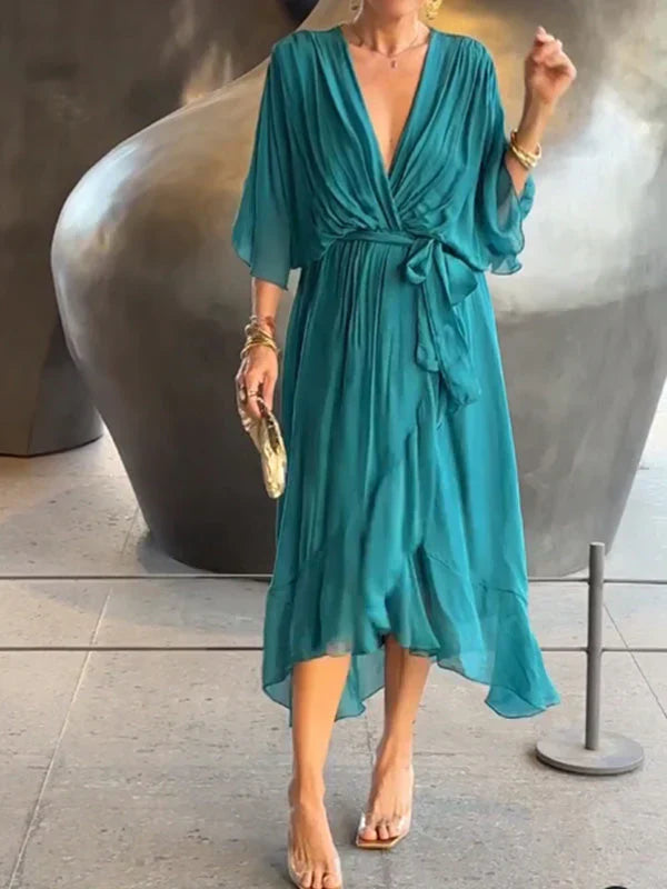 V-Neck Flowy Dress