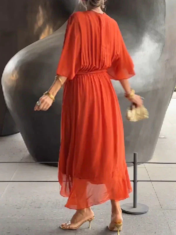 V-Neck Flowy Dress