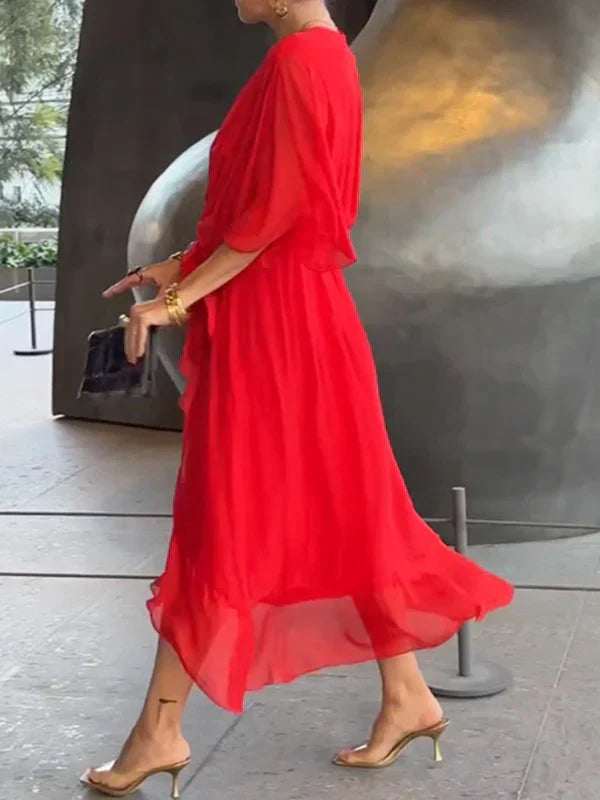 V-Neck Flowy Dress