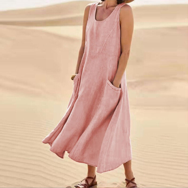 Elegant Dress with Pockets