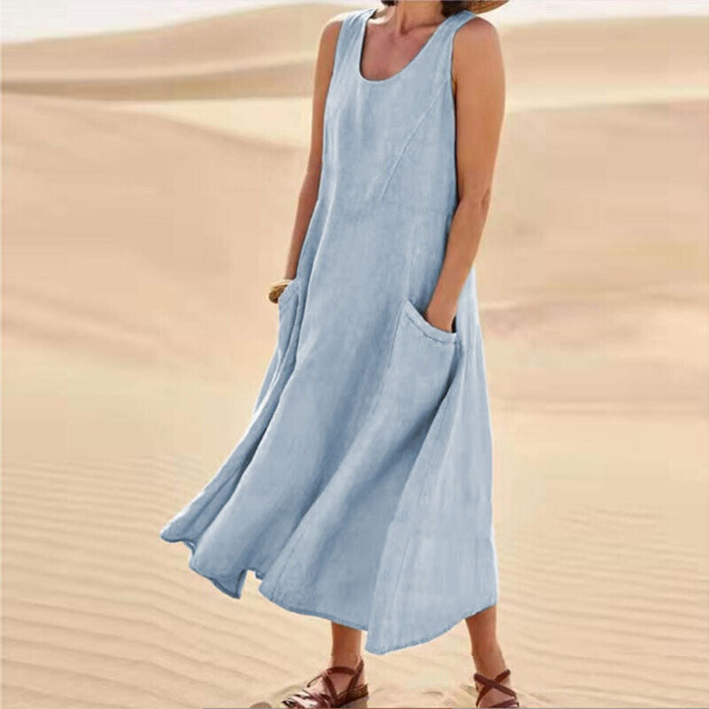 Elegant Dress with Pockets