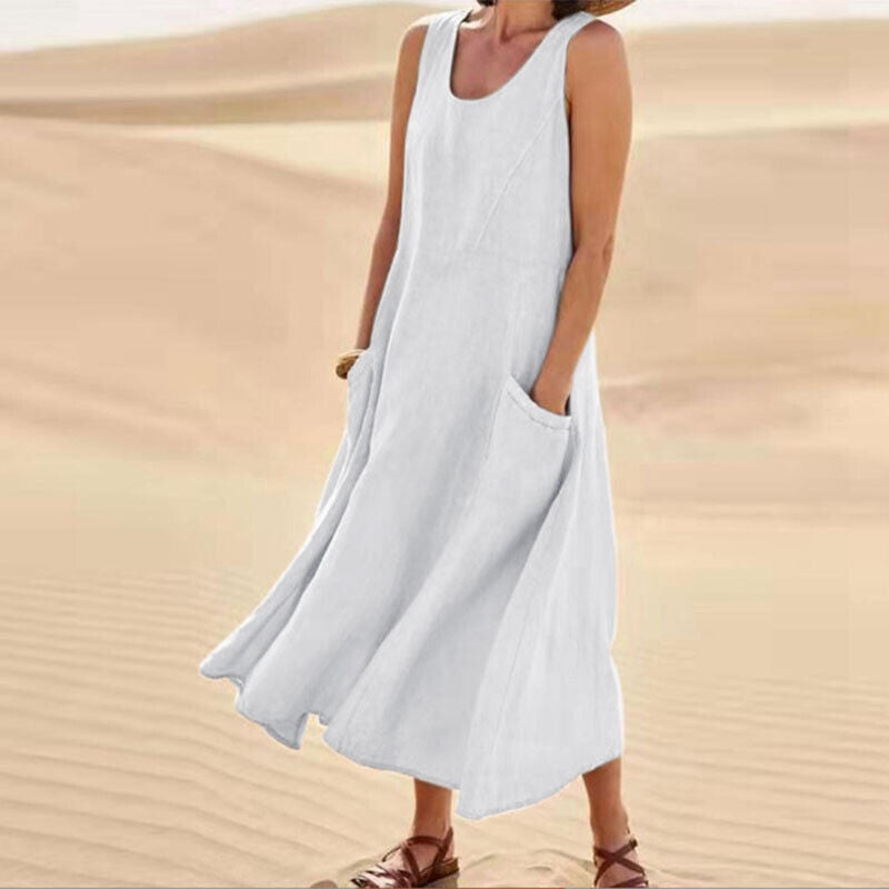 Elegant Dress with Pockets
