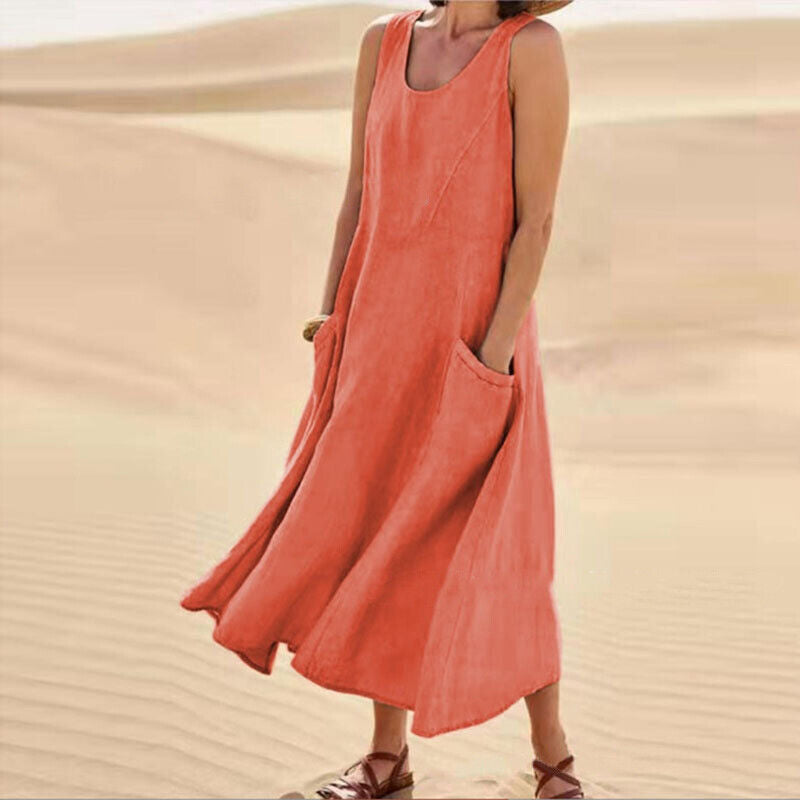 Elegant Dress with Pockets