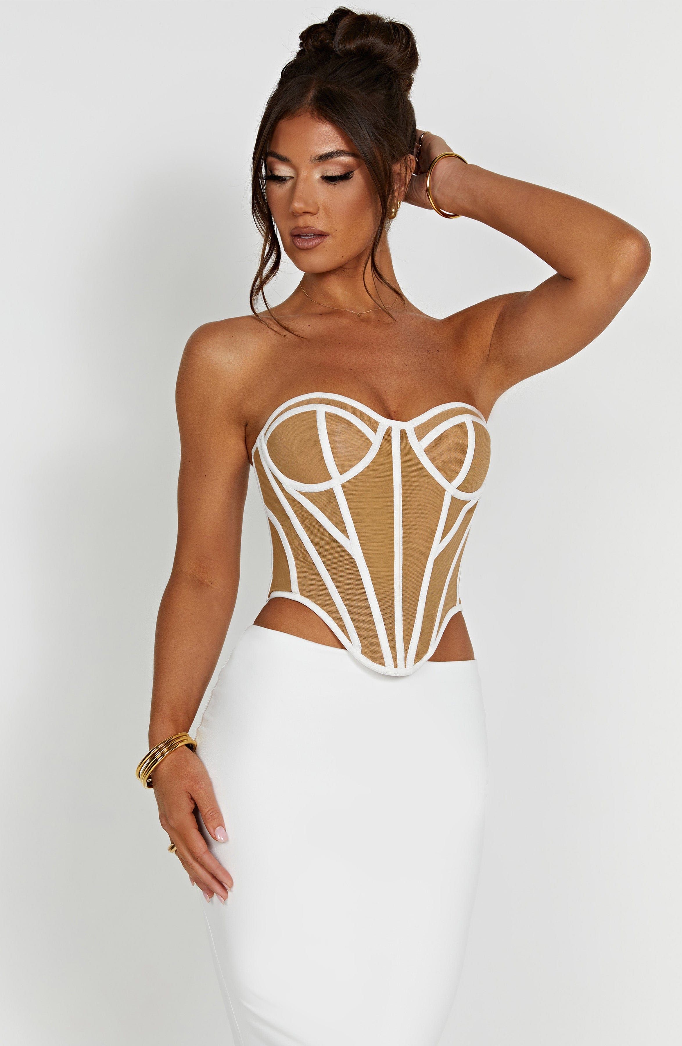 Santanna Corset - Ivory/Nude