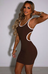 Scarlet Mini Dress - Chocolate