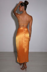 Sienna Maxi Skirt - Tangerine
