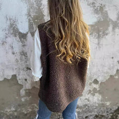 Warm Button-Up Cropped Vest