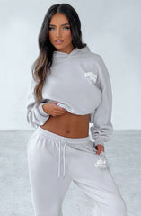 Studio Hoodie - Light Grey/White