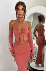 Tana Maxi Skirt - Rose Pink