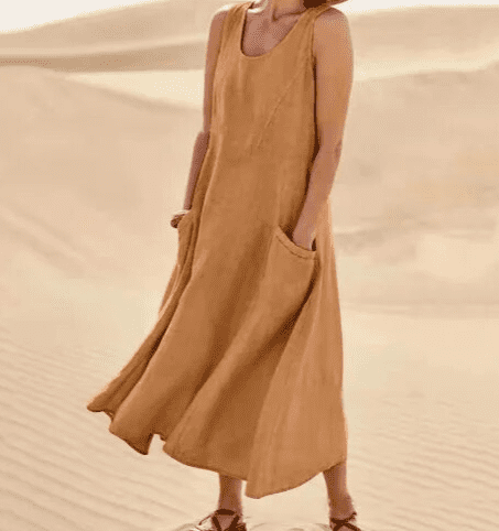 Elegant Dress with Pockets