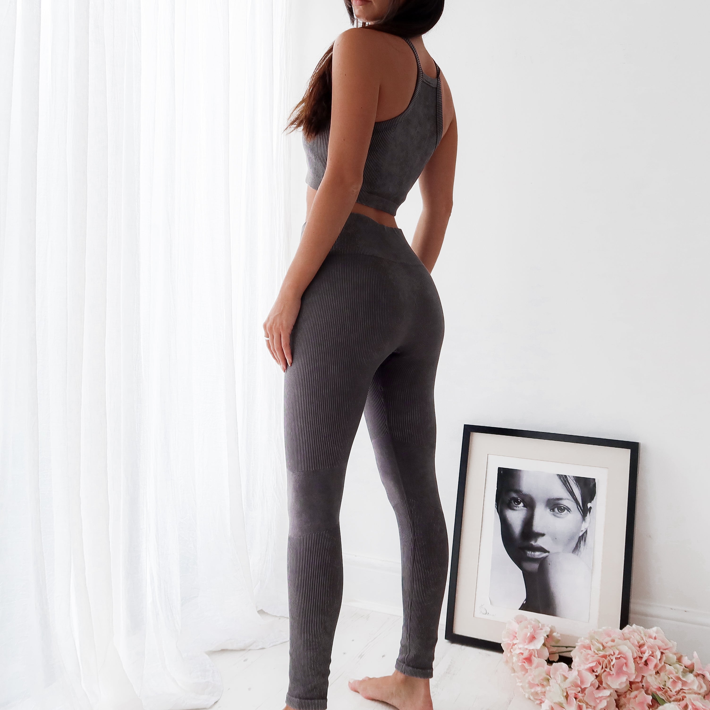 Seamless High Waist Leggings- Grey