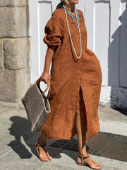 Long Dress with Button
