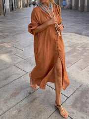 Long Dress with Button