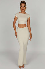Yazmin Maxi Skirt - Cream