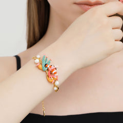 18K Tropical Clown Fish Enamel Bracelet