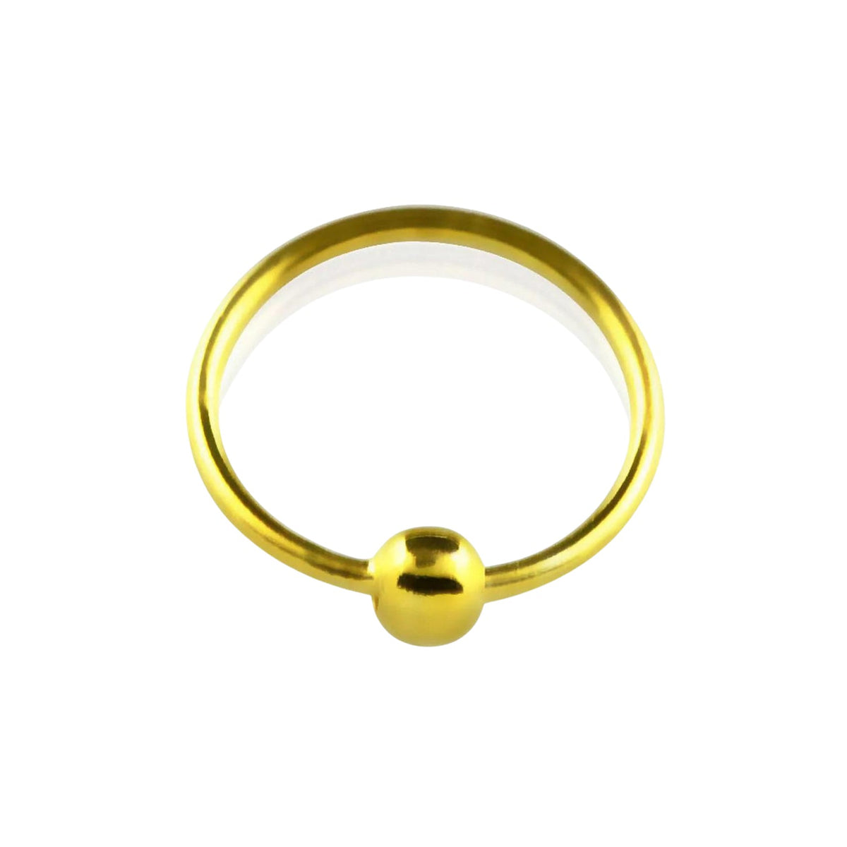 Nasenring mit Kugel, 18 Karat vergoldet über 925er Sterlingsilber
