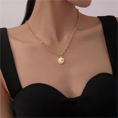 24K Gold Plated Sol And Lune Celestial Necklace