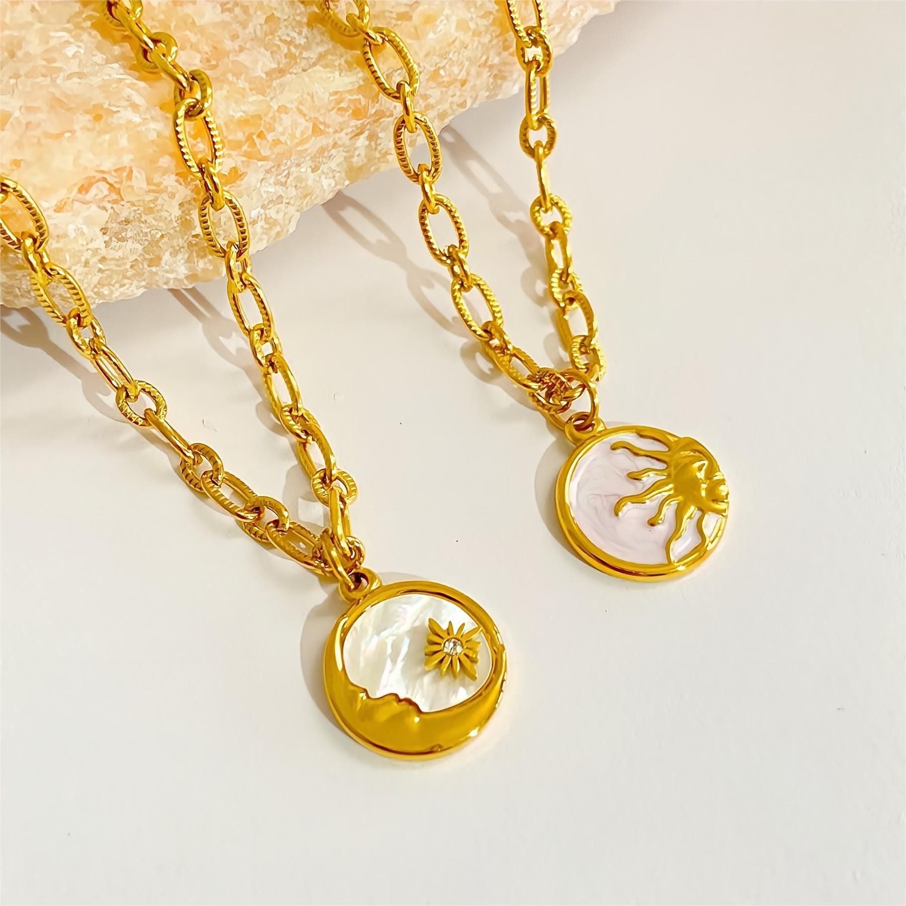 24K Gold Plated Sol And Lune Celestial Necklace