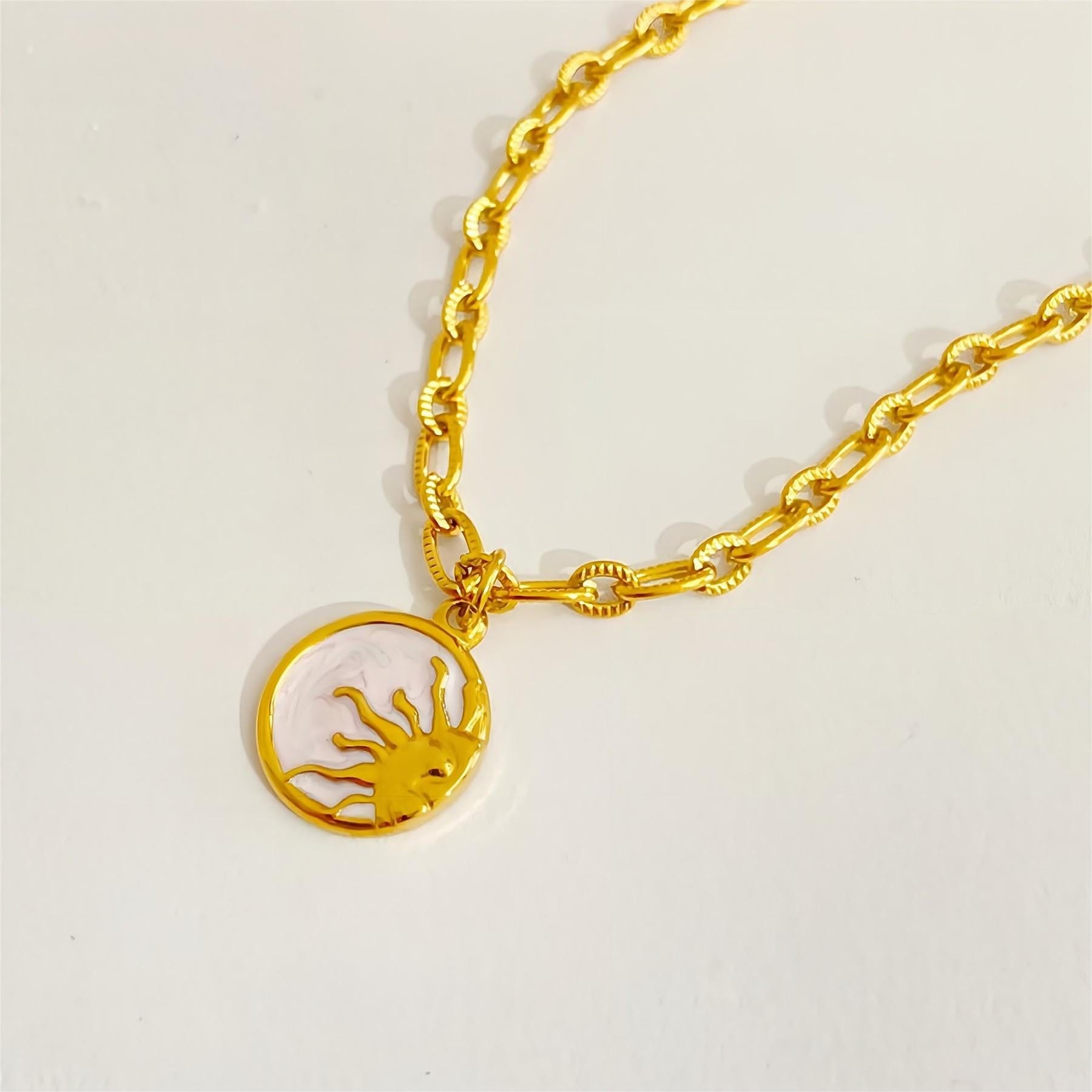 24K Gold Plated Sol And Lune Celestial Necklace