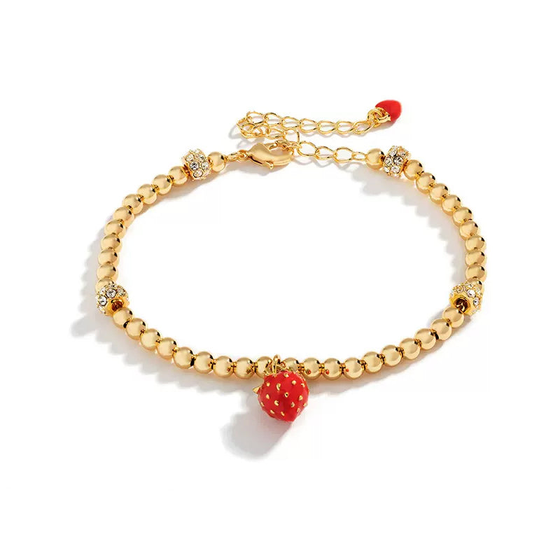 18K Designer Niche Enamel Fruit Bracelet