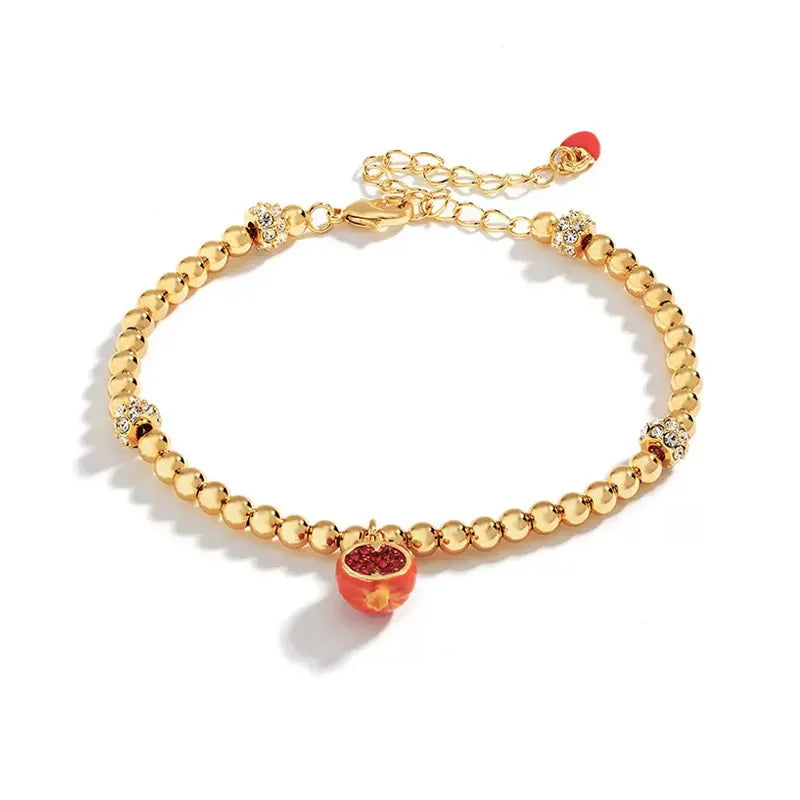 18K Enamel Fruit Bubble Chain Bracelet