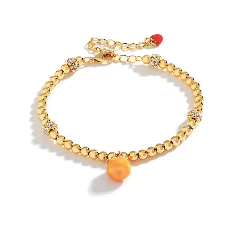 18K Enamel Fruit Bubble Chain Bracelet